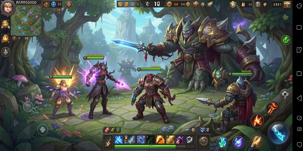 Screenshot menunjukkan karakter beraksi dalam pertempuran seru di dunia MMORPG.