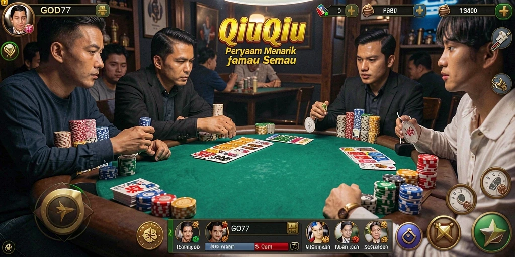 Screenshot gameplay QiuQiu GOD77 dengan aksi seru.