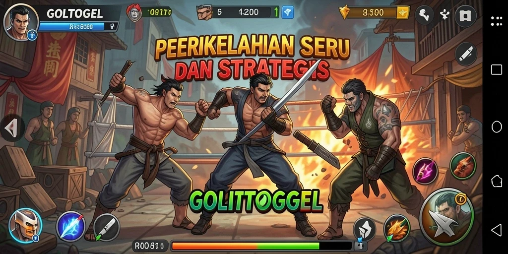 Tampilan gameplay GOLTOGEL yang penuh aksi dan ketegangan.
