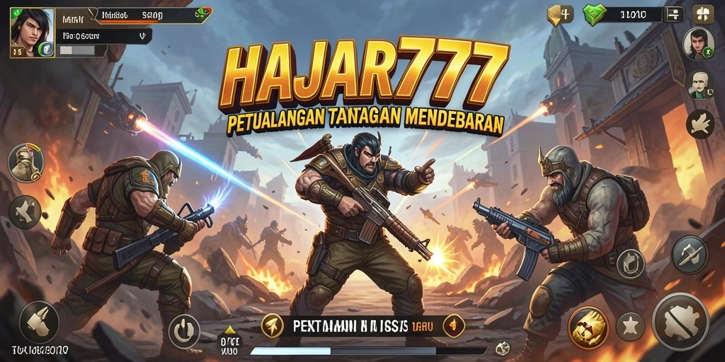 Screenshot menampilkan pertarungan seru di dalam game HAJAR777.