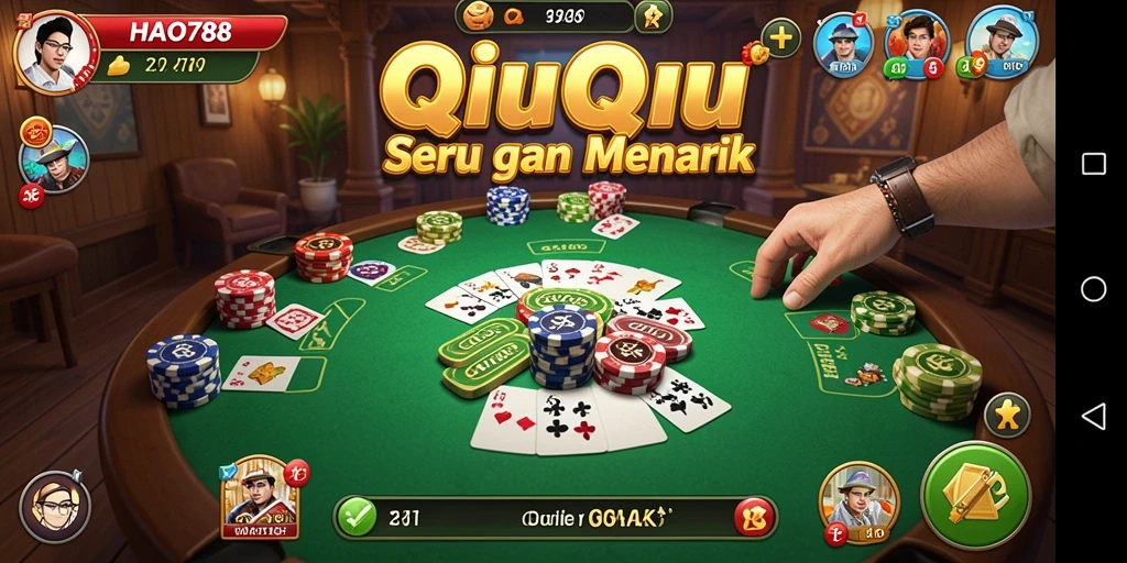 Gambaran visual menarik dari gameplay QiuQiu di HAO788.