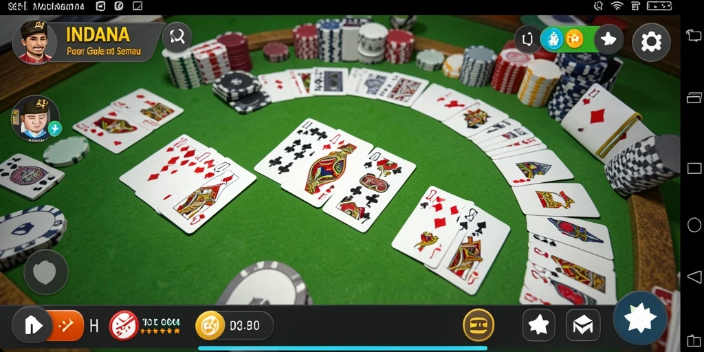 Tampilan gameplay Gaple yang menarik di INDAAA.