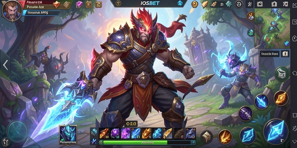 Tampilan aksi pertempuran seru dalam game ARPG IOSBET.