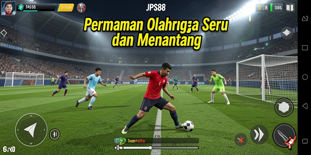 Screenshot utama JPS88 menampilkan gameplay penuh aksi olahraga.