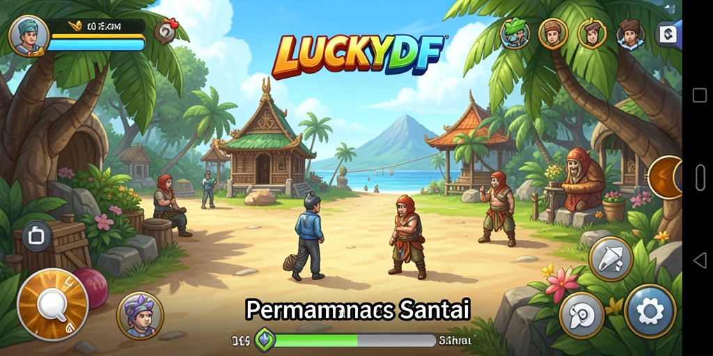 Tampilan gameplay menarik dari LUCKYDF yang mengasyikkan.