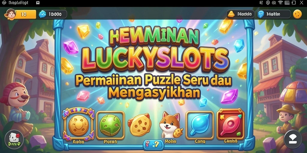 Tampilan gameplay <strong>LUCKYSLOTS</strong> yang menakjubkan dengan tantangan Puzzle menarik.