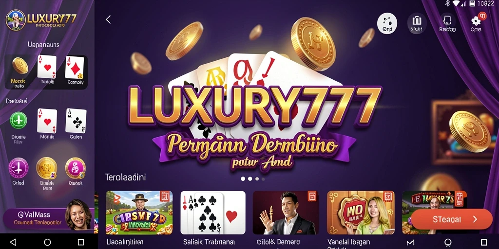 Tampilan gameplay LUXURY777 dengan aksi seru permainan Domino.