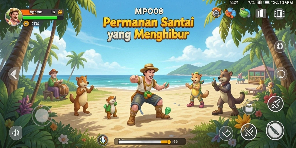 Tangkapan layar MPO08 menampilkan gameplay yang penuh warna dan interaktif.