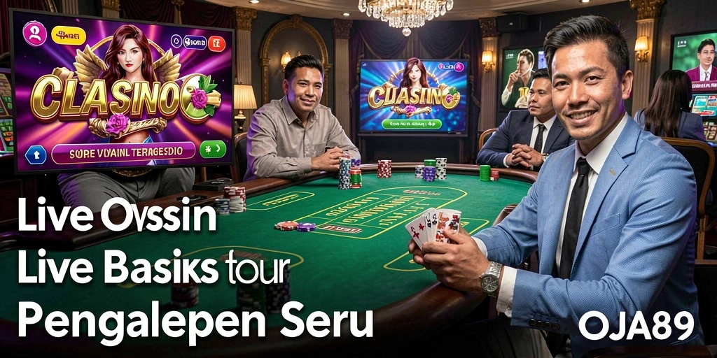 Tampilan gameplay Live Casino yang seru dan interaktif di OJA89.