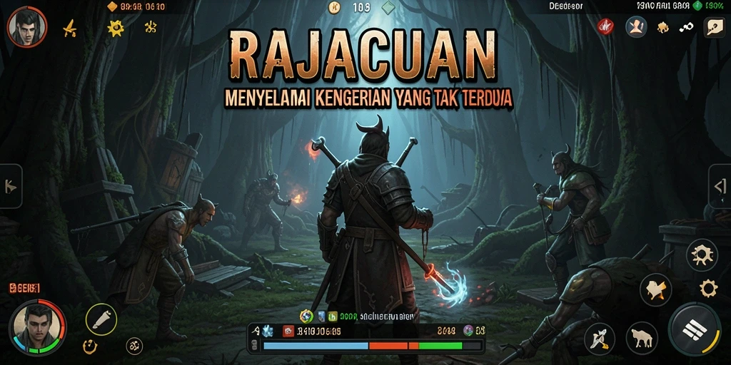 Screenshot menampilkan suasana mencekam dari gameplay RAJACUAN.