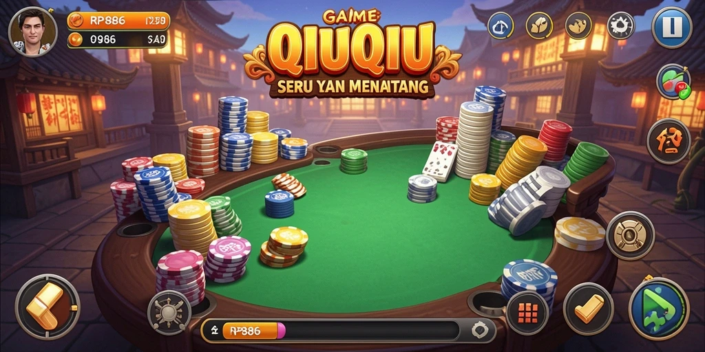 Gameplay seru dari game QiuQiu RP886.