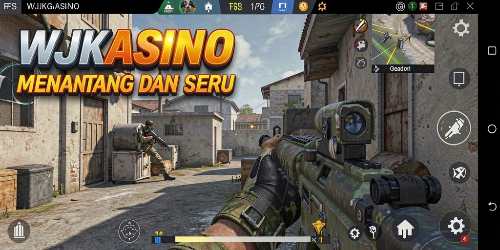 Screenshot WJKASINO menampilkan aksi tembak-menembak yang mendebarkan di arena pertempuran.